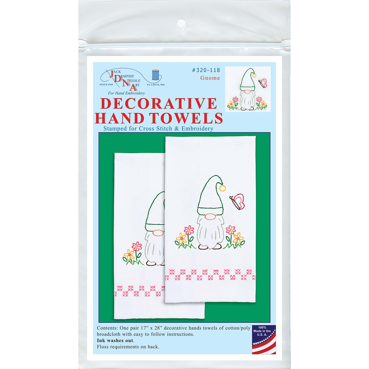 Gnomes Embroidery Hand Towel Set Alternative View #2