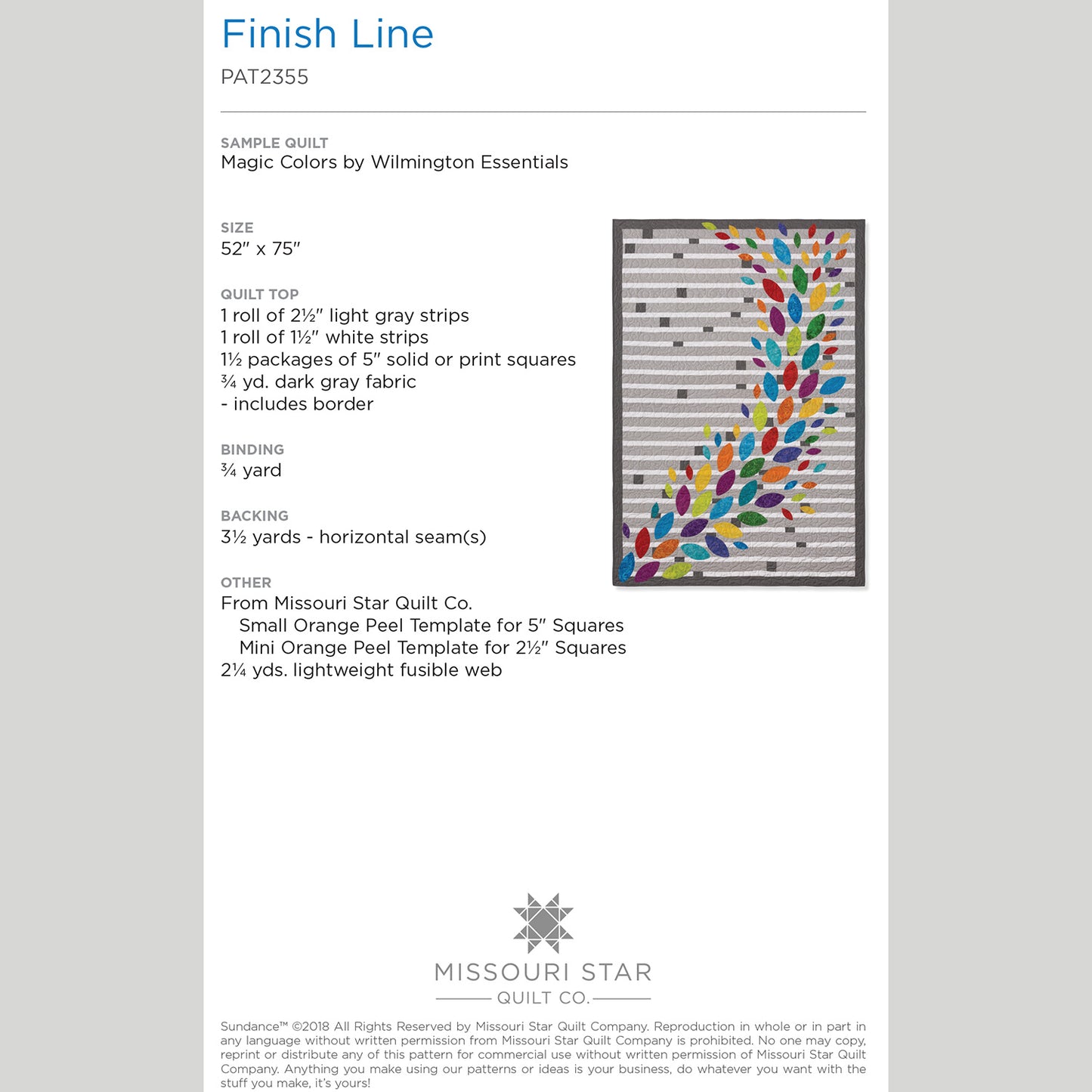Digital Download - Finish Line Quilt Pattern by Missouri Star Alternative View #1