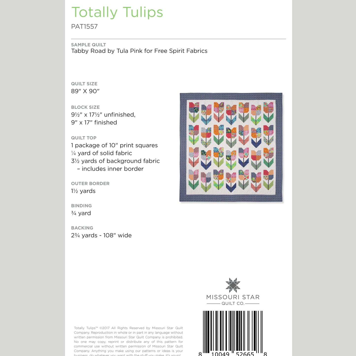 Digital Download - Totally Tulips Quilt Pattern by Missouri Star Alternative View #1