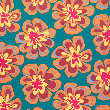 Kaffe Fassett Collective - February 2023 - Darker ColorwayFunky Floral Forest Yardage Primary Image