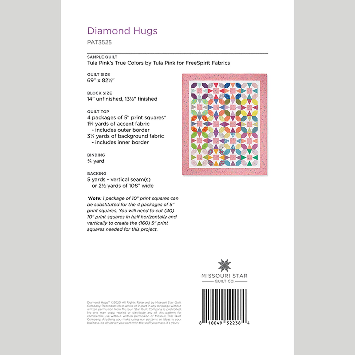 Digital Download - Diamond Hugs Quilt Pattern by Missouri Star Alternative View #1