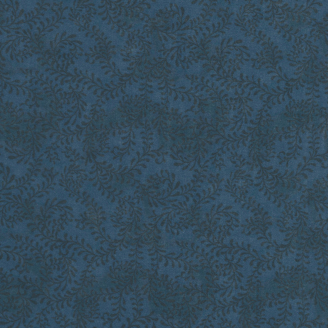 Wilmington Essentials - Swirling Leaves Navy 108" Wide Backing Yardage Primary Image