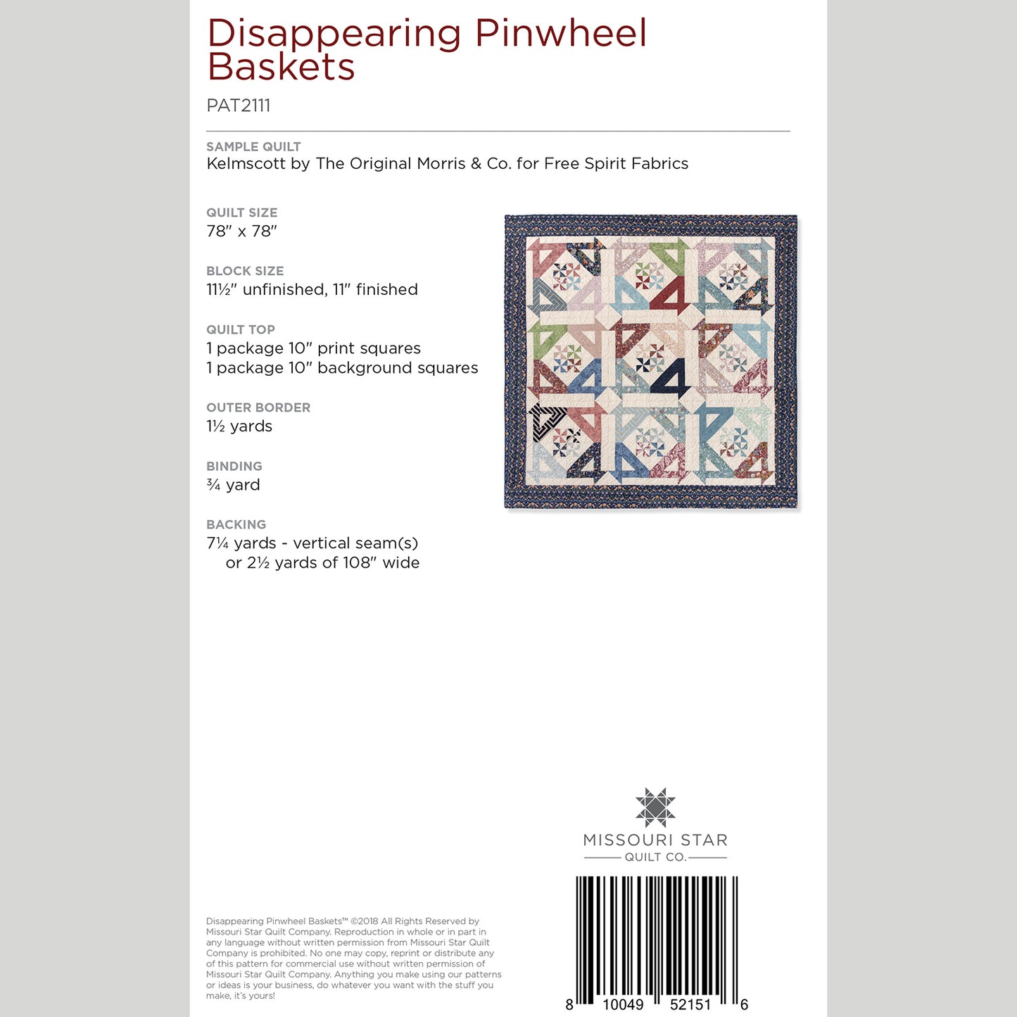 Digital Download - Disappearing Pinwheel Baskets by Missouri Star Alternative View #1