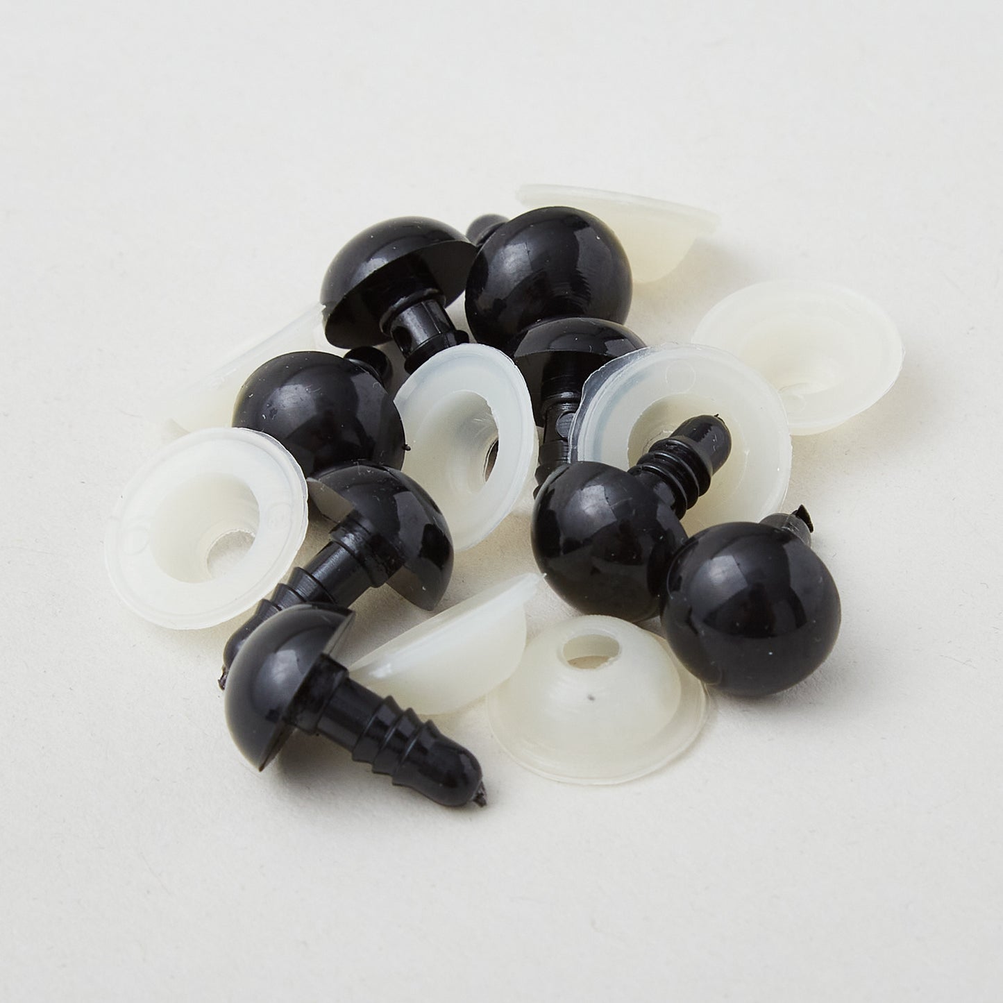 Plastic Safety Eyes - 12mm Black - 4 Pairs Primary Image