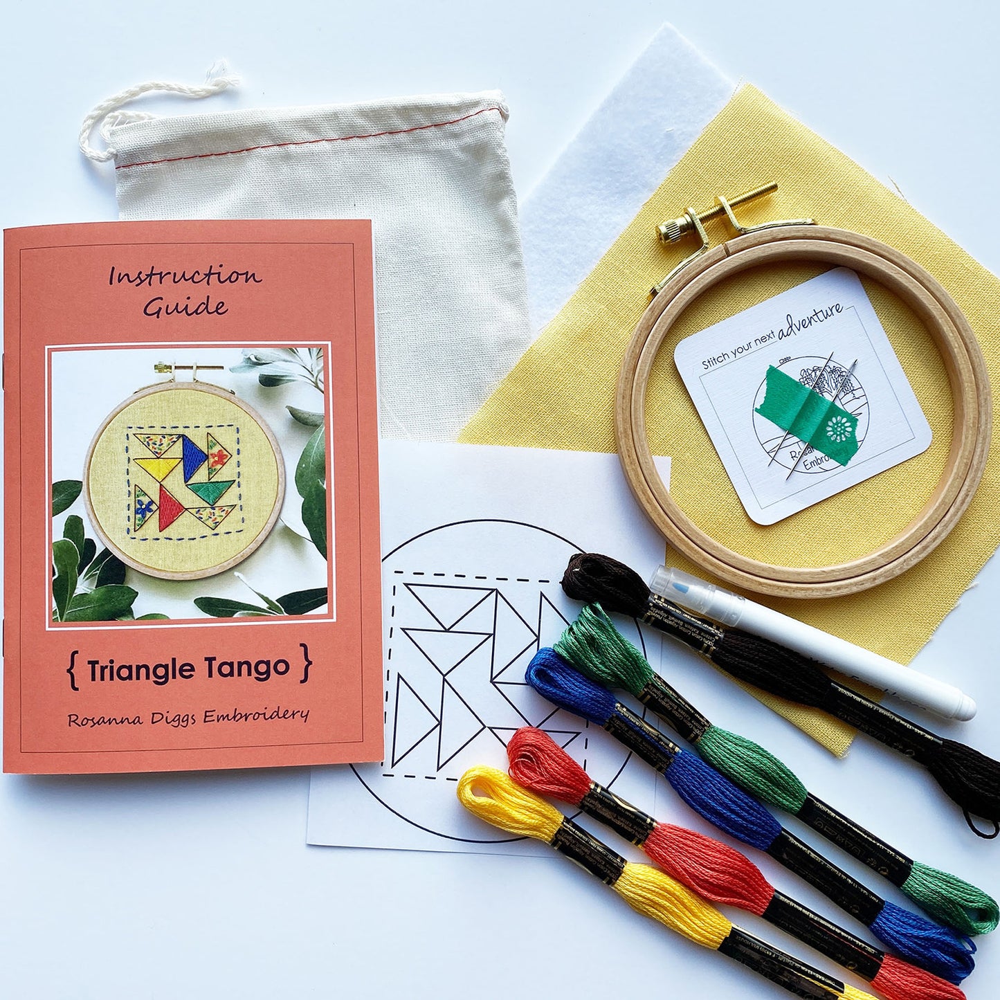 Triangle Tango Embroidery Kit Alternative View #1