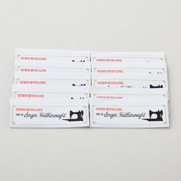 Featherweight Sewn with Love Woven Sew-In Tags - Set of 10 Primary Image
