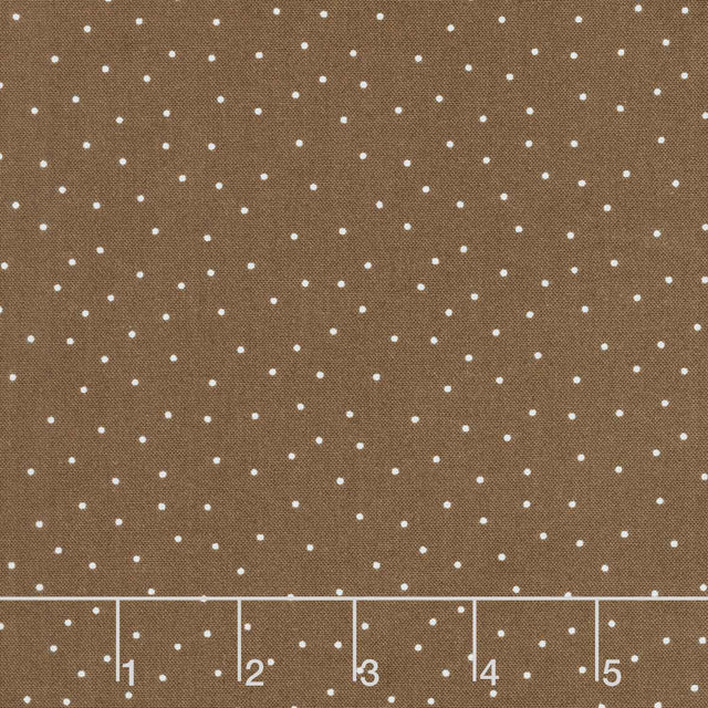 Kimberbell Basics - Tiny Dots Brown/White Yardage Primary Image