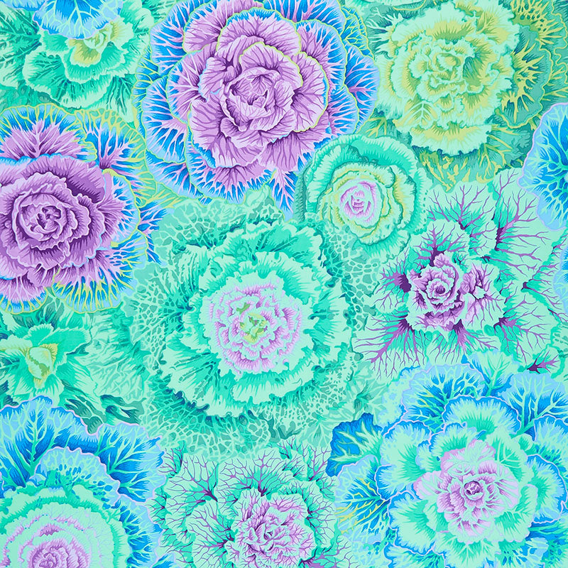 Kaffe Fassett Collective - Peacock Passion Brassica Green Yardage Primary Image
