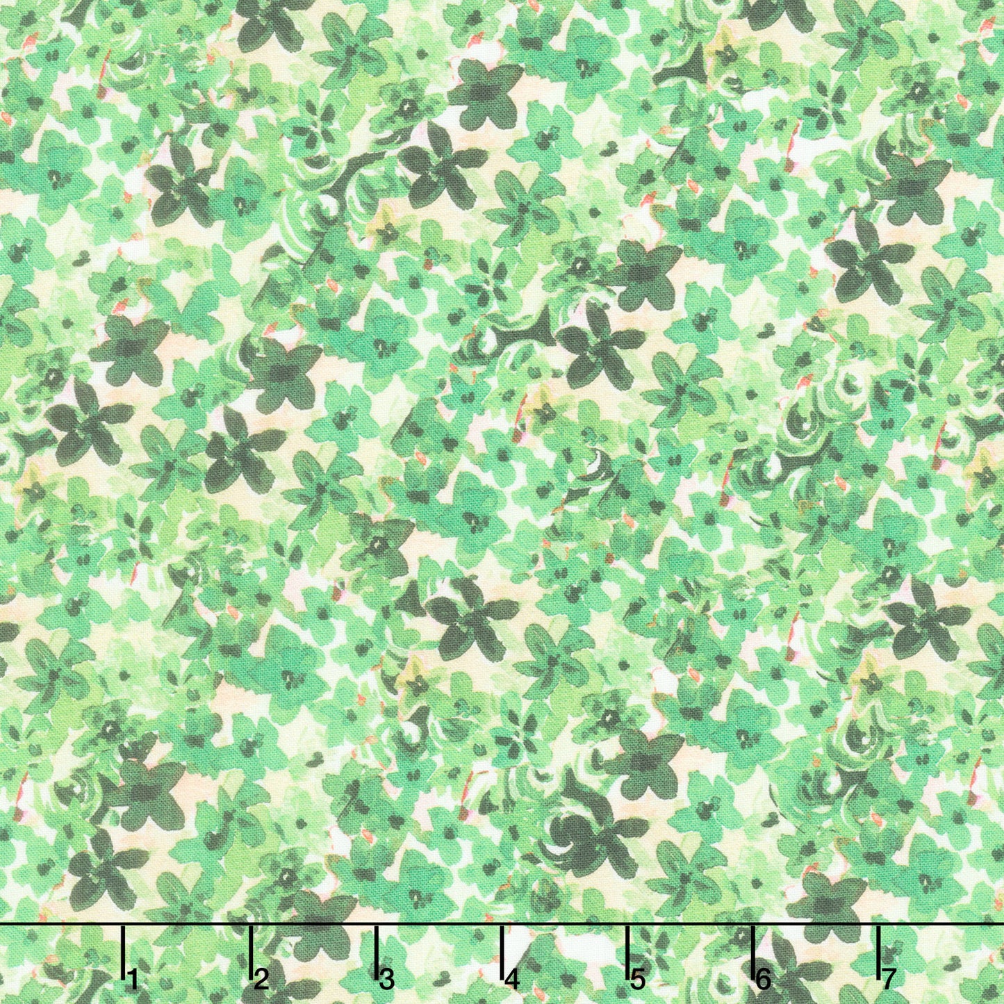 Joyful Little Flowers - Green Sprout Yardage Primary Image