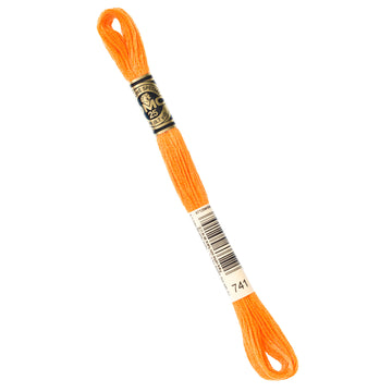 DMC Embroidery Floss - 741 Medium Tangerine Primary Image