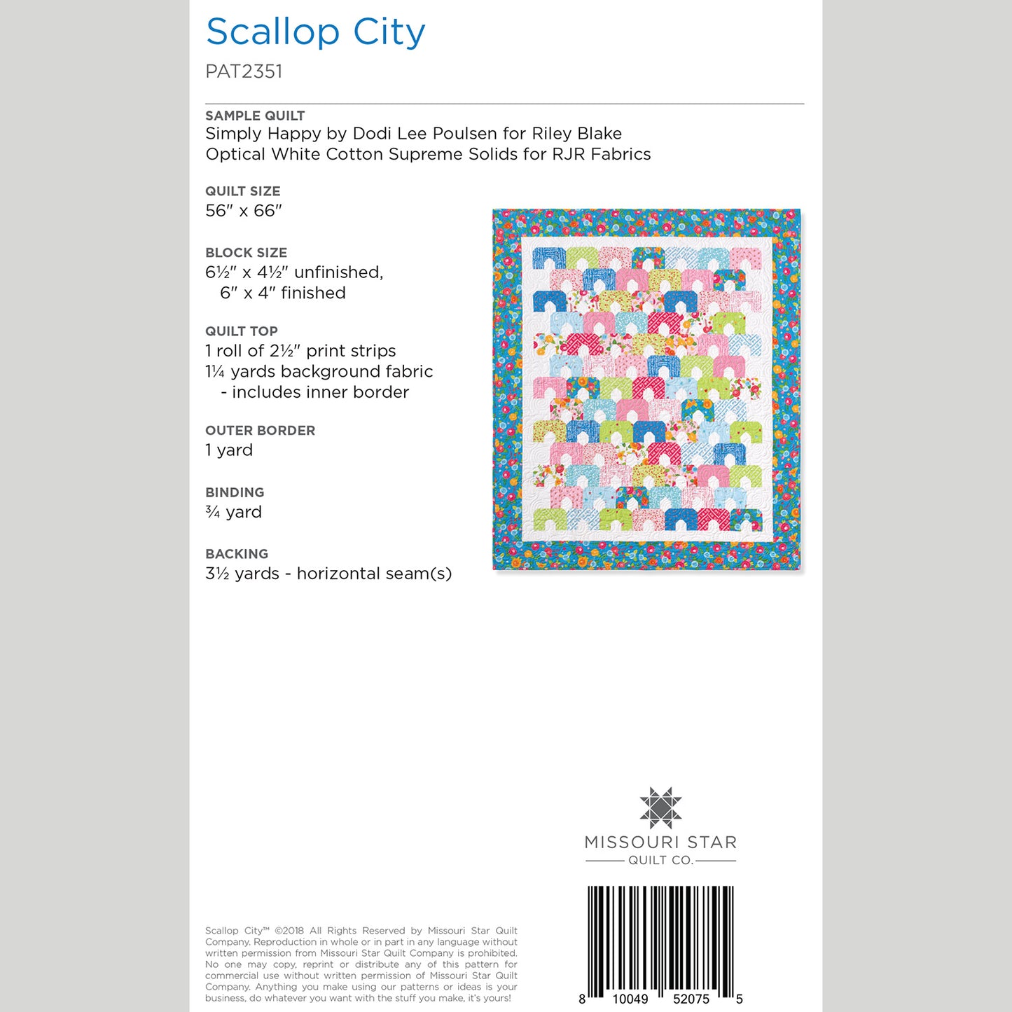 Digital Download - Scallop City Quilt Pattern by Missouri Star Alternative View #1
