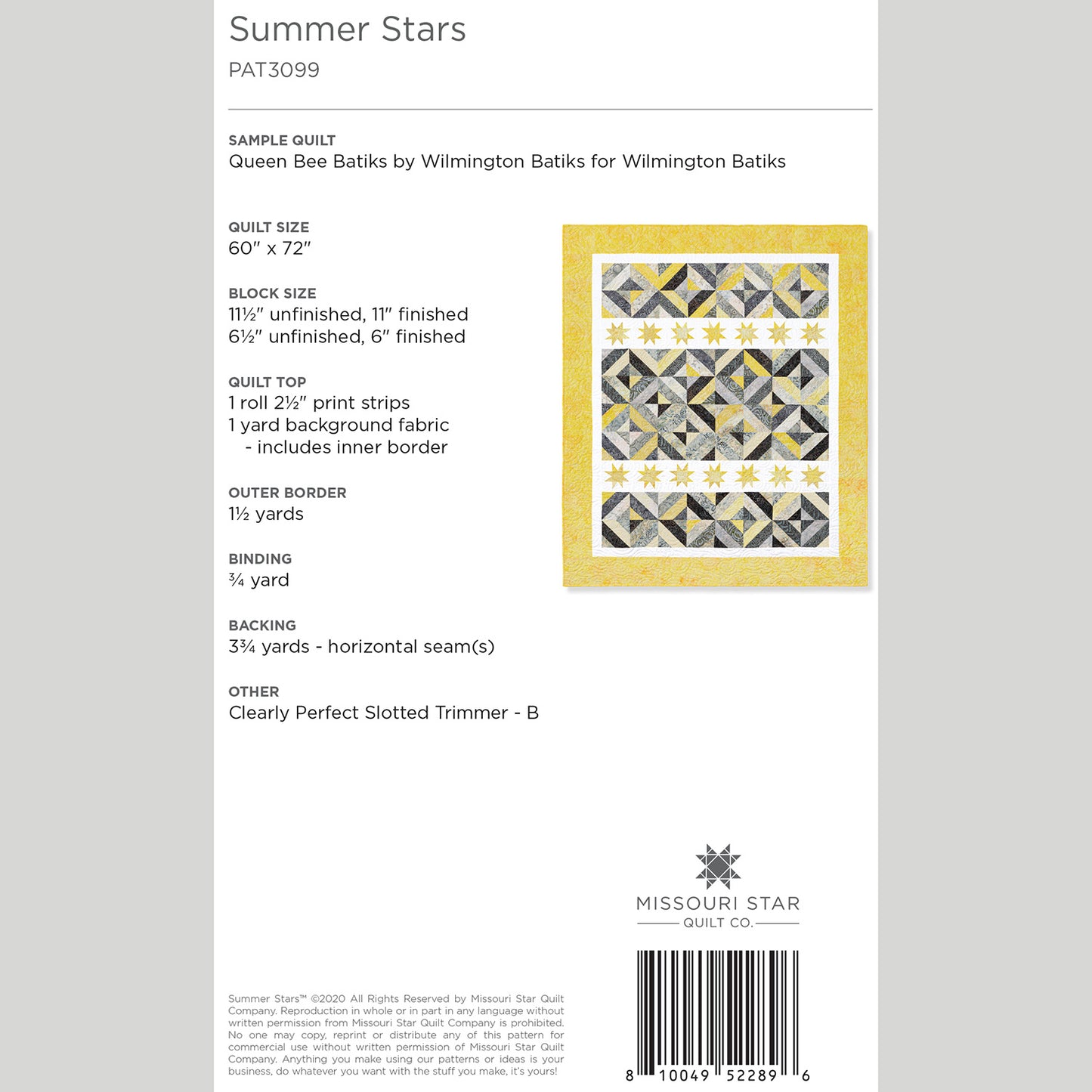 Digital Download - Summer Stars Quilt Pattern by Missouri Star Alternative View #1