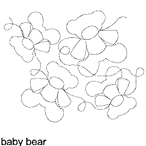 Baby Bear Machine Quilting Pattern