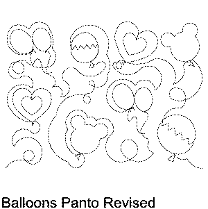 Balloons Machine Quilting Pattern