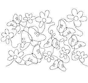 Butterflies & Flowers Machine Quilting Pattern