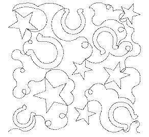 Colts Horseshoe And Stars Free Machine Quilting Pattern-Missouri Star Quilt Company