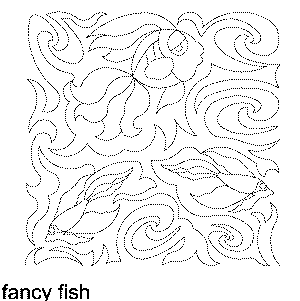 Fancy Fish Machine Quilting Pattern
