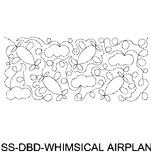 Whimsical Airplane Machine Quilting Pattern