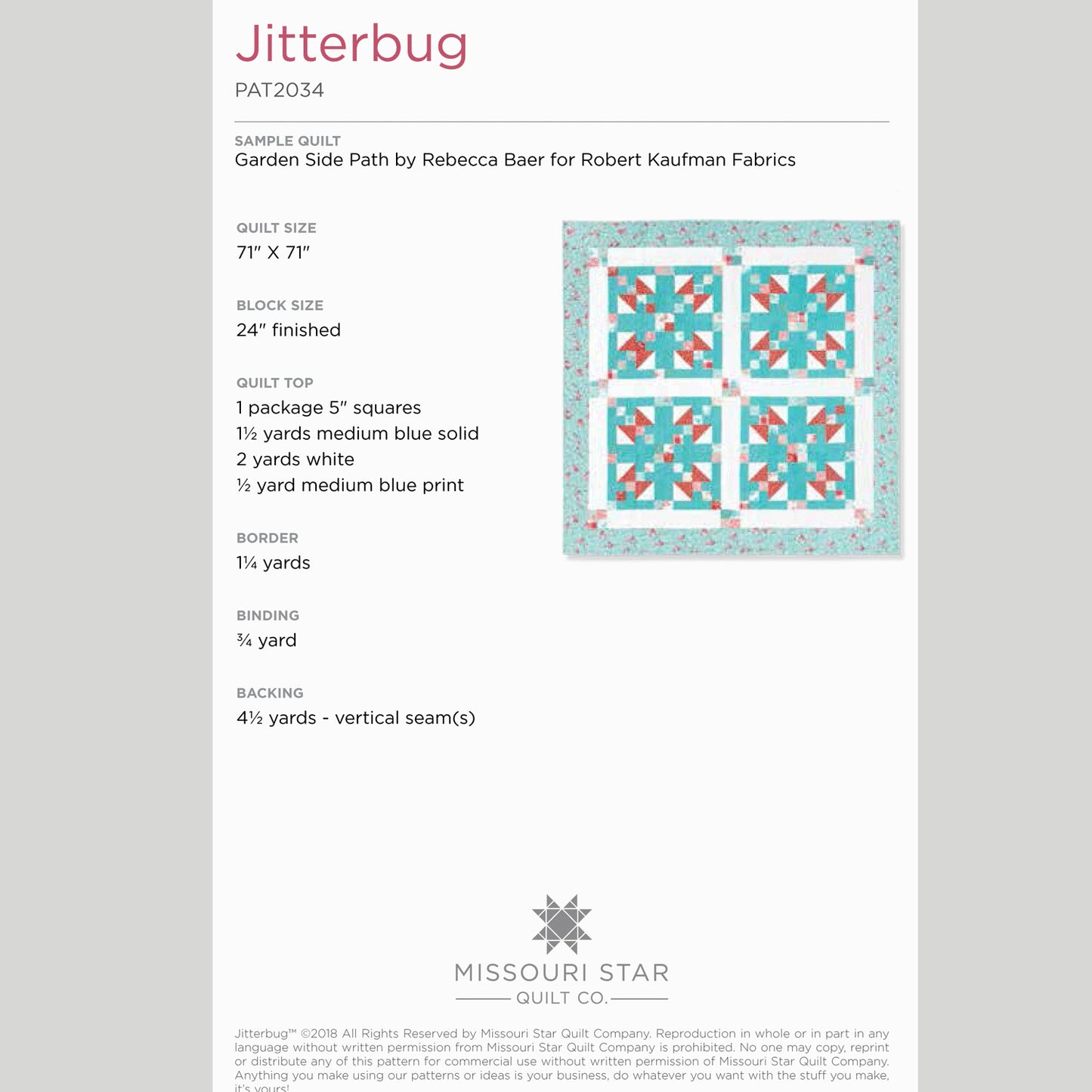 Digital Download - Jitterbug Quilt Pattern by Missouri Star Alternative View #1