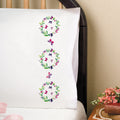 Butterfly Circle Embroidery Pillowcase Set