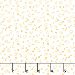 Calico - Chicks On Cloud Color Daisy Yardage Primary Image