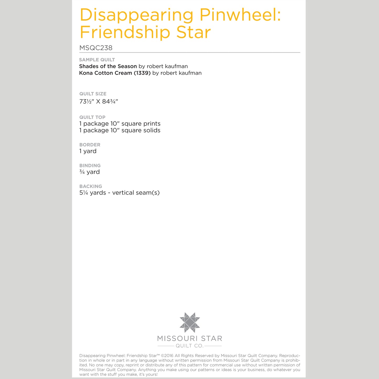 Digital Download - Disappearing Pinwheel Friendship Star Quilt Pattern by Missouri Star Alternative View #1