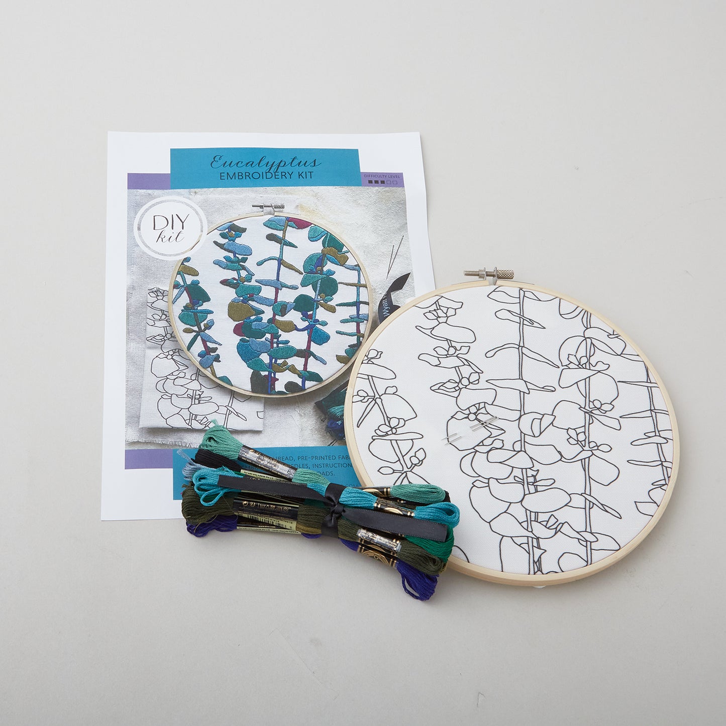 Eucalyptus Botanical Embroidery Kit Alternative View #1