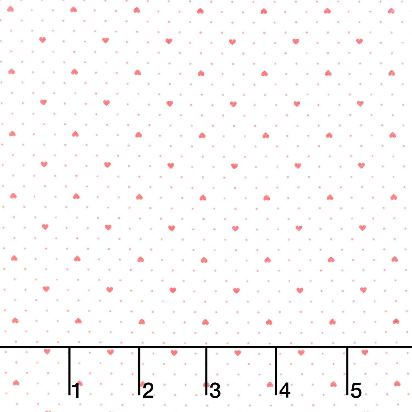 Lighthearted - Heart Dot Cream - Red Yardage Primary Image