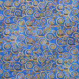 Gustav Klimt - Swirls Cobalt Metallic Yardage Primary Image