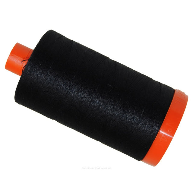 Aurifil 50 WT Cotton Mako Large Spool Thread Black