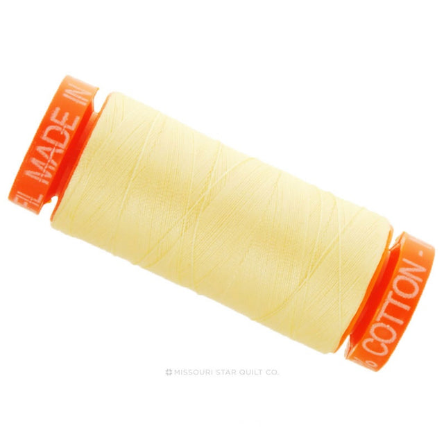 Aurifil 50 WT Cotton Mako Spool Thread Light Lemon