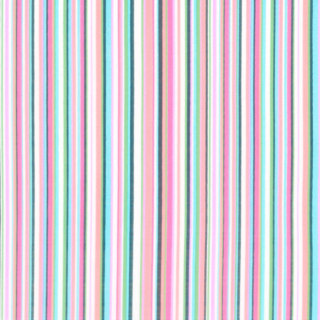 Unicorn Dreams - Plain Stripe White Multi Yardage Primary Image