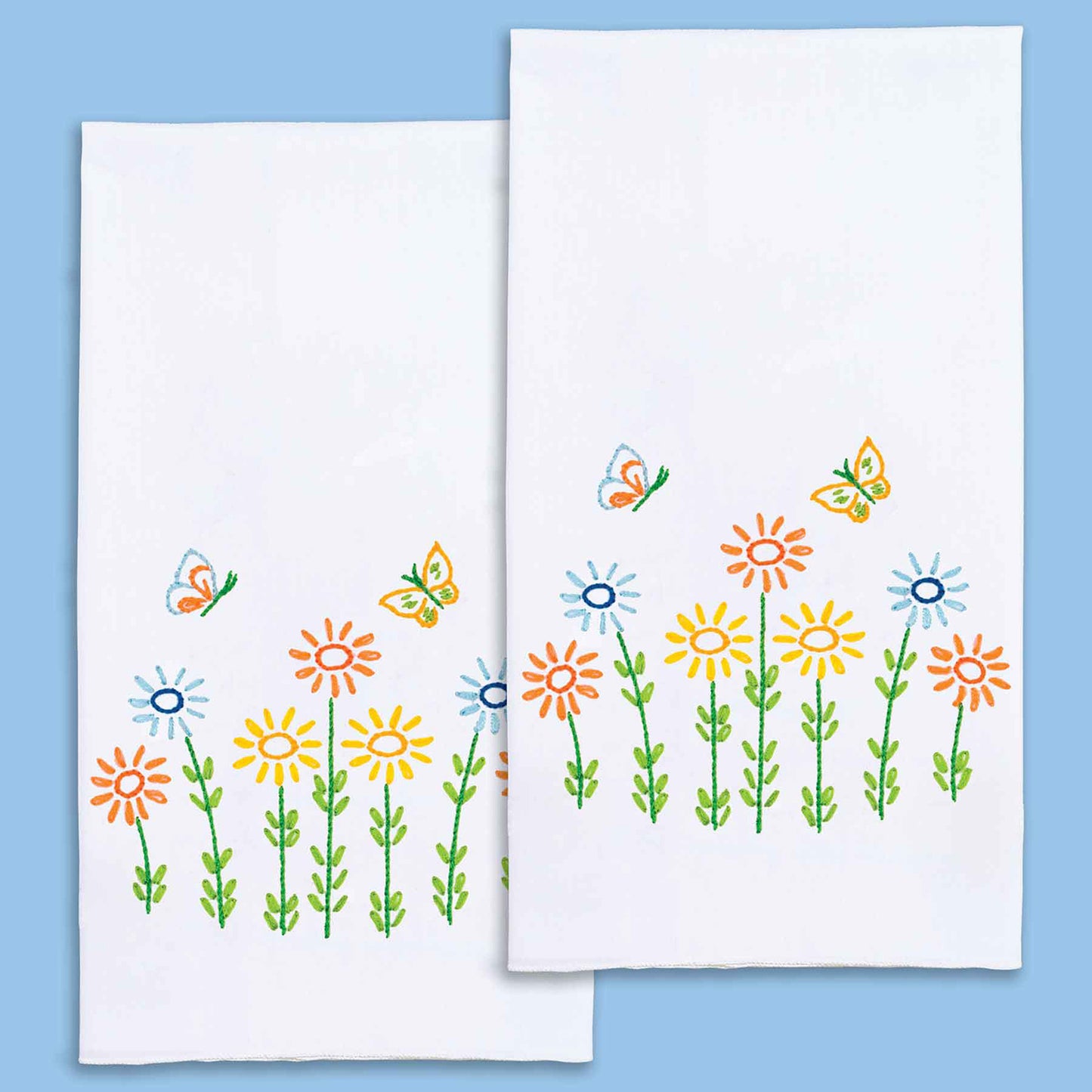 Field of Flowers Embroidery Hand Towel Set Primary Image