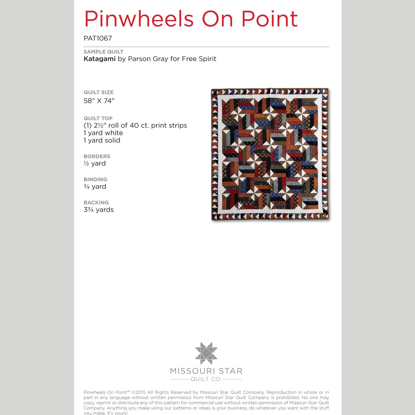 Digital Download - Pinwheels on Point Quilt Pattern by Missouri Star Alternative View #1