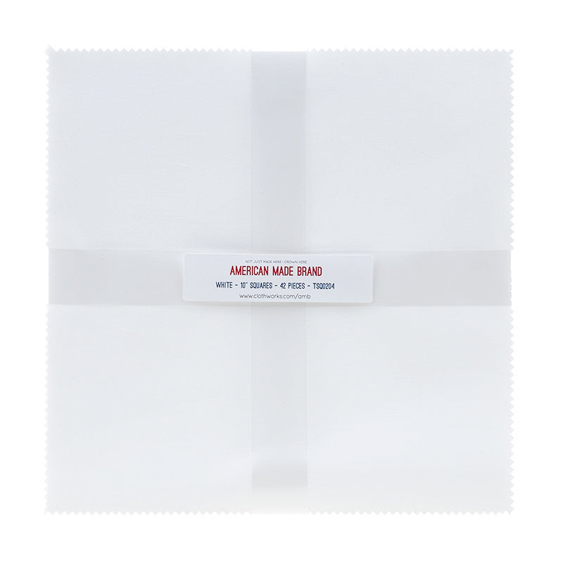 American Made Brand Cotton Solids White 10" Squares Primary Image
