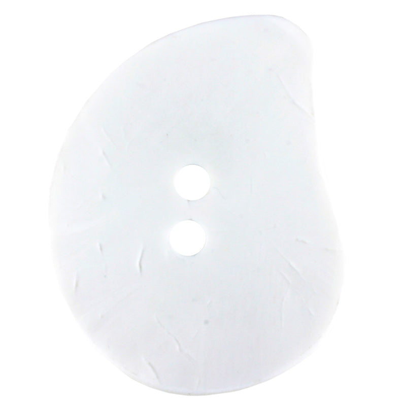 Paisley Polyamide 50mm Button - White Primary Image