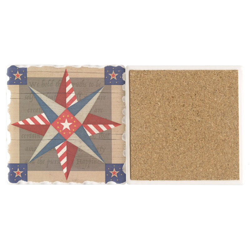 Barn Quilts Coaster - American Guiding Star