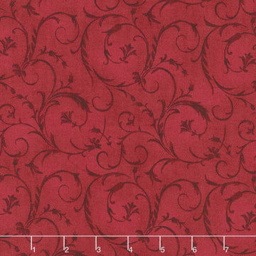 Beautiful Backings - Elegant Scroll Burgundy 108" Wide Backing