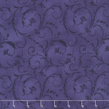 Beautiful Backings - Elegant Scroll Rich Purple 108" Wide Backing