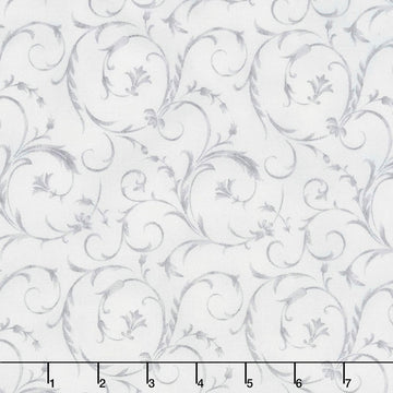 Beautiful Backings - Elegant Scroll Stone Grey 108" Wide Backing