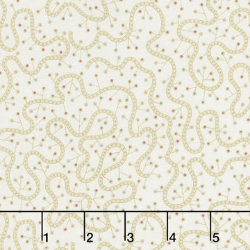 Butter Churn Basics - Swirly Vine Cream Yardage