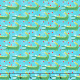 ABC's Of Color - Alligators Teal Yardage Primary Image