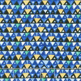 Gustav Klimt - Triangles Sapphire Metallic Yardage Primary Image