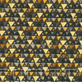 Gustav Klimt - Triangles Black Metallic Yardage