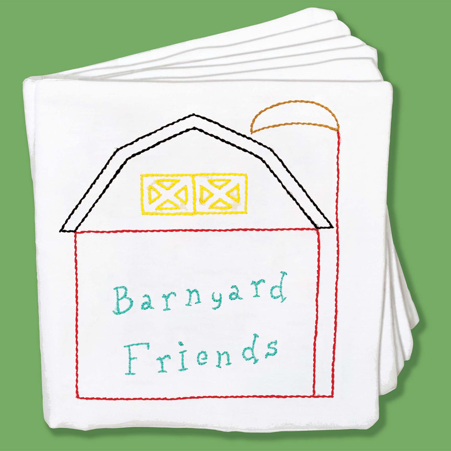 Barnyard Friends Cloth Embroidery Nursery Book Kit Primary Image