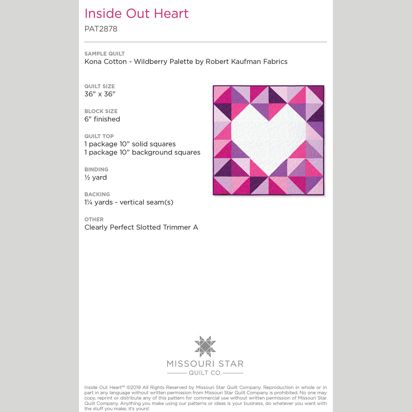 Digital Download - Inside Out Heart Wall Hanging Pattern by Missouri Star Alternative View #1