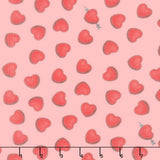 All My Heart - Heart Toss Pink Yardage Primary Image