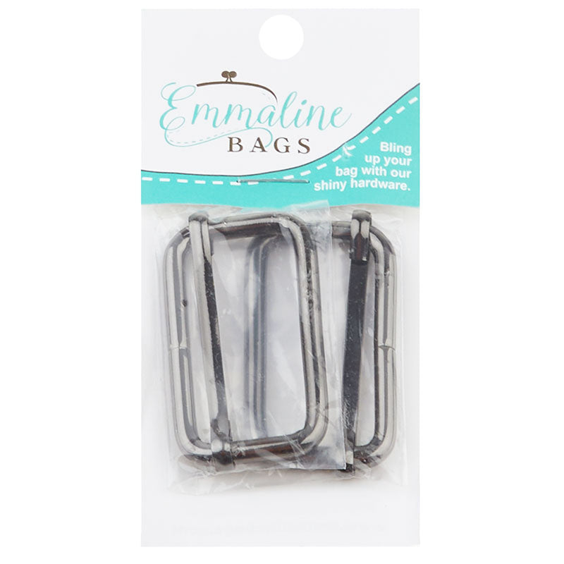 Emmaline 1-1/2" Wire Formed Strap Sliders - Set of Two Gunmetal Alternative View #1