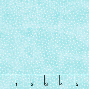 Comfy Flannel® - White Dot Aqua Yardage Primary Image