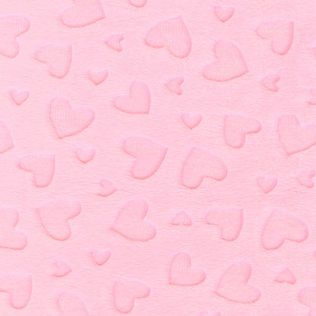 Cuddle® Embossed Heart - Blush 60" Minky Yardage